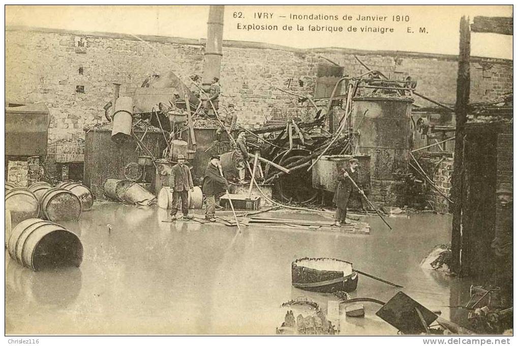 94 IVRY Inondations De Janvier 1910 Explosion De La Fabrique De Vinaigre  Animation  TOP - Ivry Sur Seine