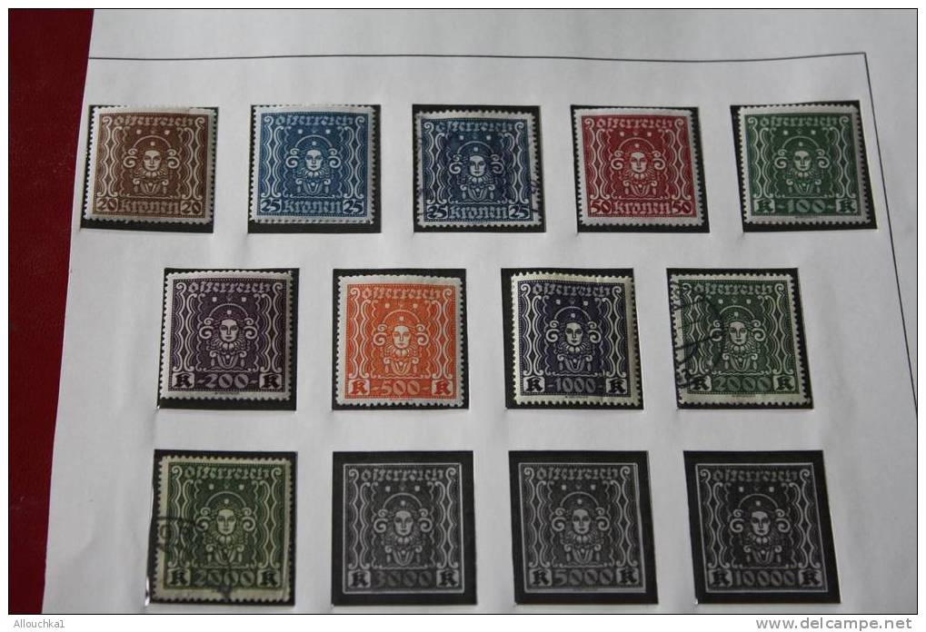 AUTRICHE -OSTERREICH- 1922-  10 TIMBRES -STAMPS NEUFS * ET OBLITERES - Ungebraucht