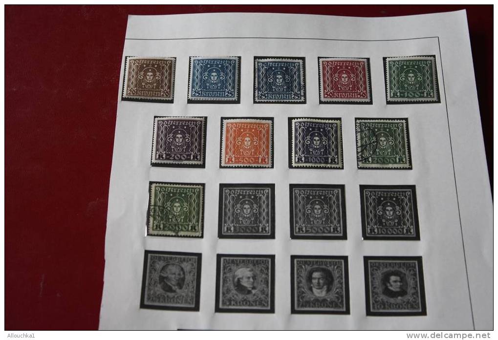 AUTRICHE -OSTERREICH 1922-  10 TIMBRES -STAMPS NEUFS * ET OBLITERES - Unused Stamps