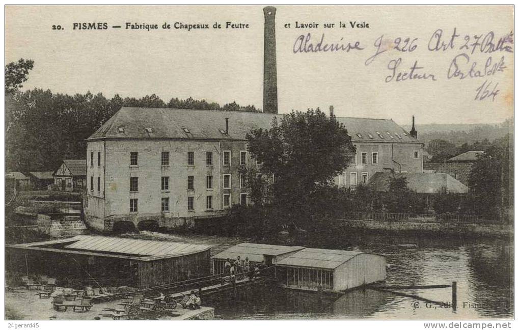 CPA FISMES (Marne) - Fabrique De Chapeaux De Feutre Et Lavoir Sur La Vesle - Fismes