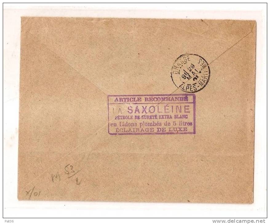 JURA  DOLE  1901  N°111 & N°103 / GRASSE - Lettres & Documents