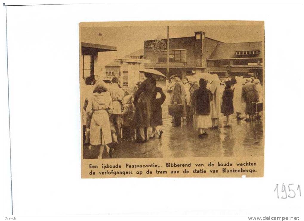 BLANKENBERGE Paasvakantie Aan Het Station 1951 - Other & Unclassified