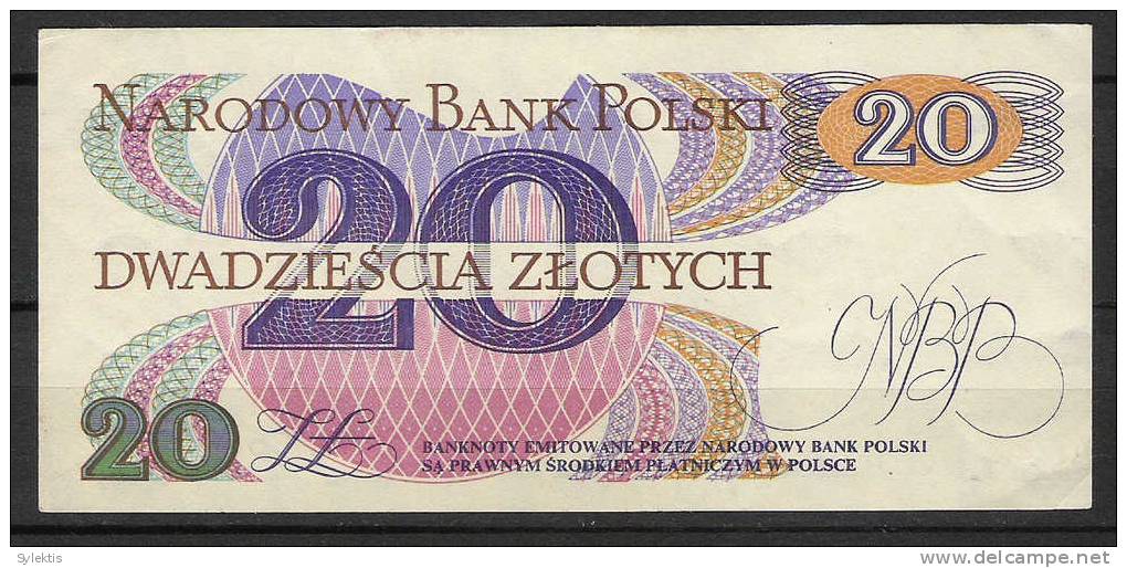 POLAND  20 ZLOTYSH 1982 UNC - Poland