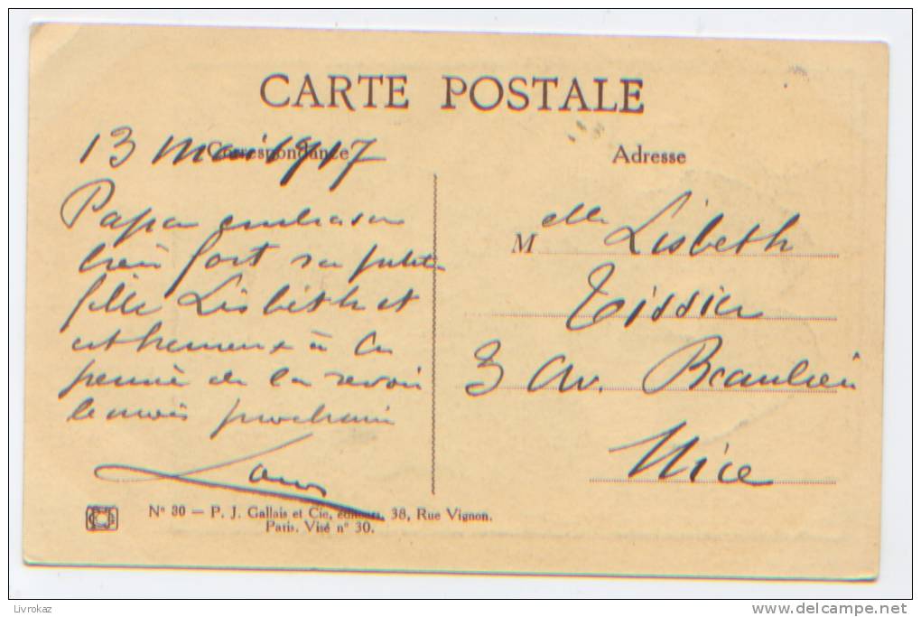 Hansi, Alsacienne (d´après L´estampe), Ayant Voyagé En 1917. Ed P.J. Gallais Et Cie. N°30. Bon état - Hansi