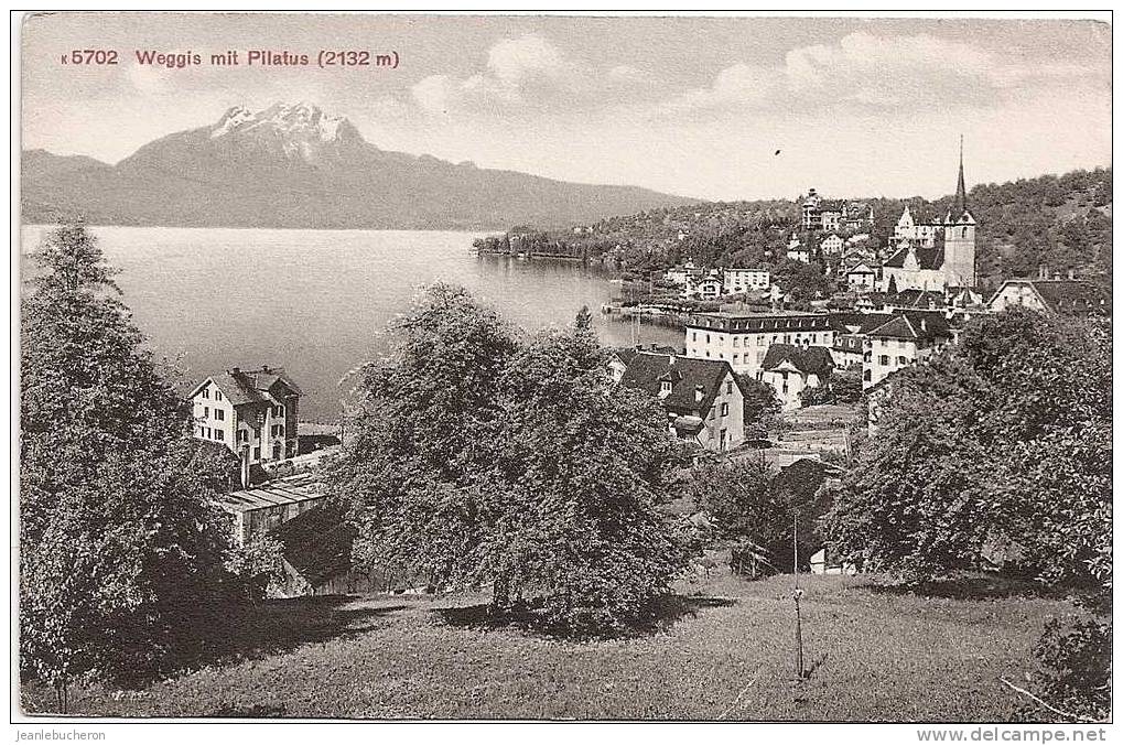 C  .P. A   ( WEGGIS   MIT PILATUS  -   Vue Rare " ) - Weggis