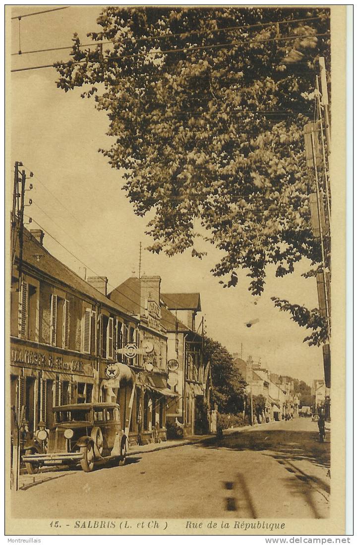 (41) SALBRIS, Rue De La République, écrite, Non Timbrée - Salbris