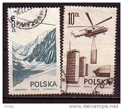 R3789 - POLOGNE POLAND AERIENNE Yv N°55/56 - Used Stamps