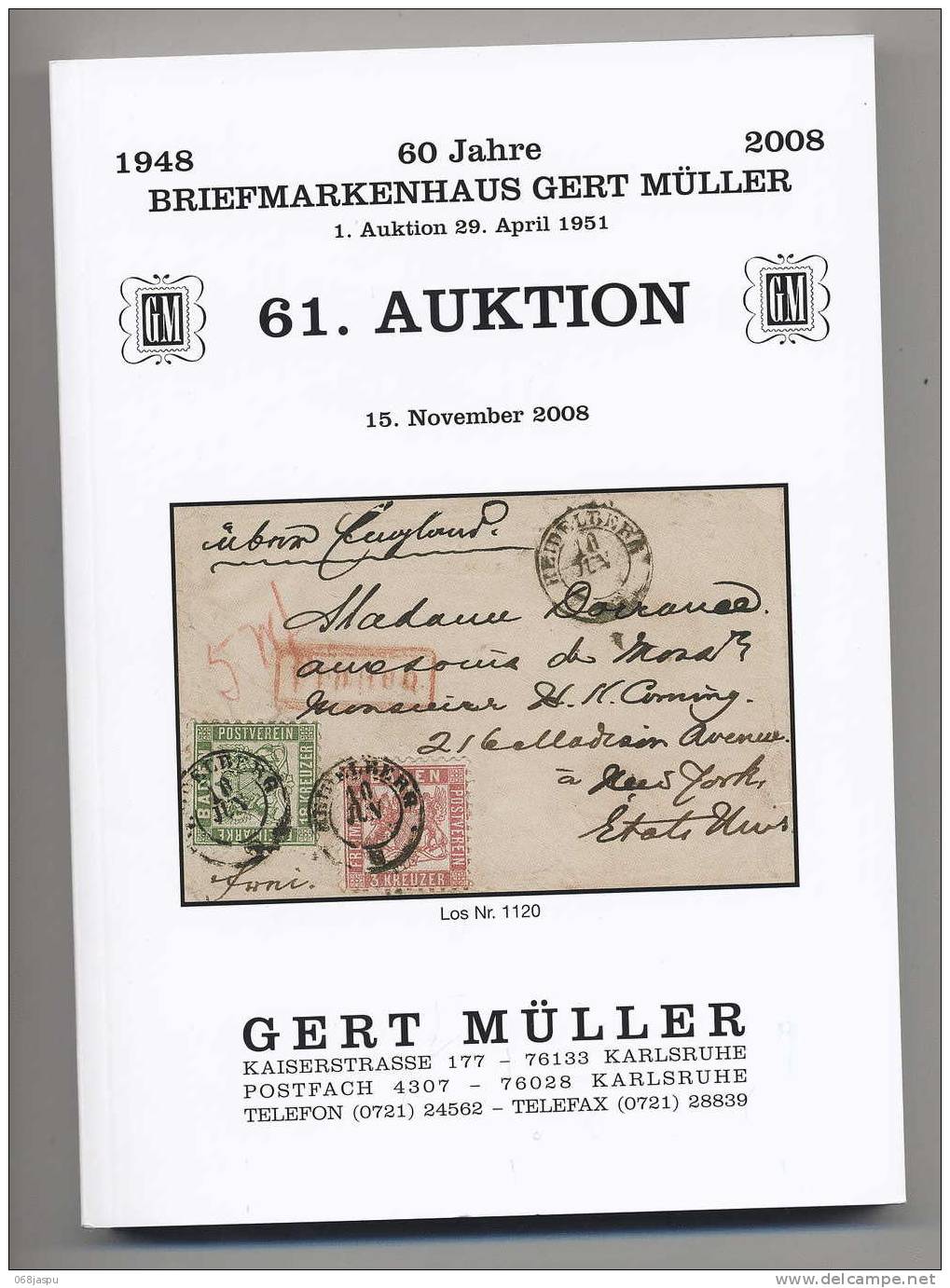 Catalogue Vente Sur Offre MULLER 2008 - Catalogues For Auction Houses