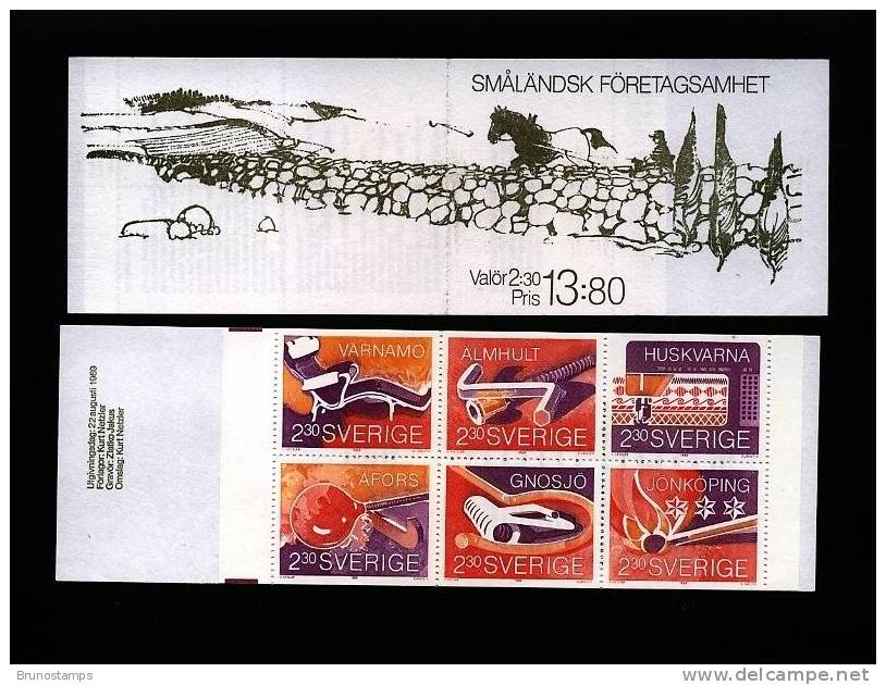 SWEDEN/SVERIGE - 1989  SMALAND INDUSTRY   BOOKLET  MINT NH - 1904-50