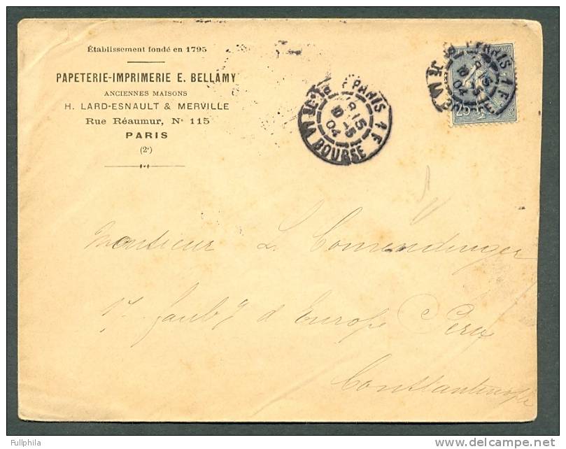 FRENCH COVER - PARIS TO CONSTANTINOPLE WITH GALATA POST OFFICE ARRIVAL POSTMARK - Briefe U. Dokumente