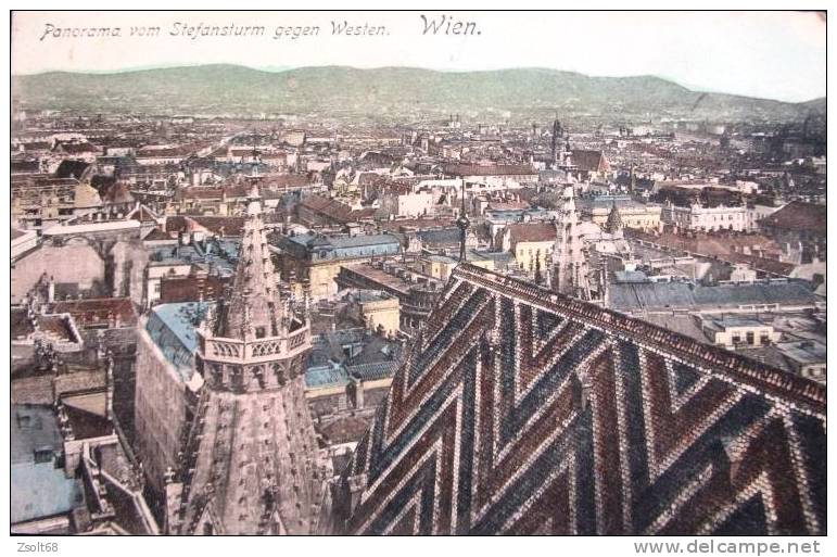 WIEN - PANORAMA VOM STEFANSTURM GEGEN WESTEN   1917. - Sonstige & Ohne Zuordnung