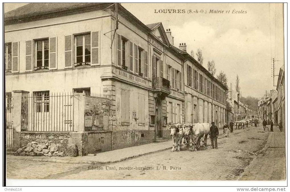 95 LOUVRES Mairie Et Ecoles  Superbe - Louvres