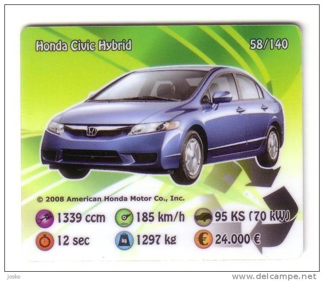 HONDA CIVIC HYBRID - Japan Ecology Car (  Kroatien  ) Car Automobile Auto Cars Automobiles Automovil Voiture Autos - Sonstige & Ohne Zuordnung