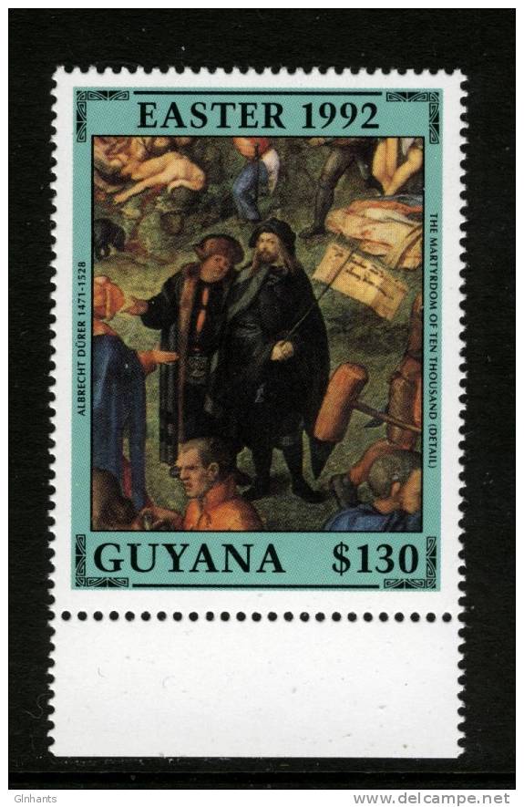 GUYANA - 1992 EASTER $130 PAINTING BY DURER VERY FINE MNH ** - Guyana (1966-...)