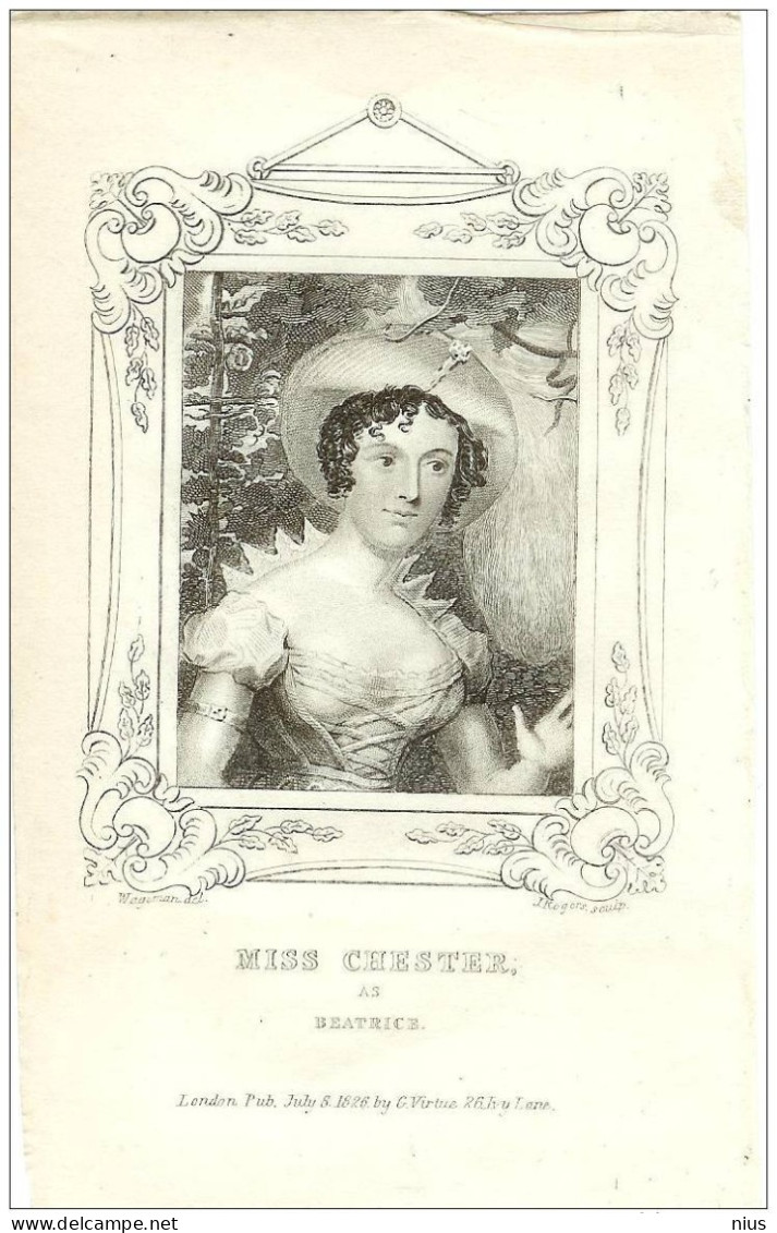 Opera Theatre Theater Teatro Teatr Chester As Beatrice 1826 - Opéra