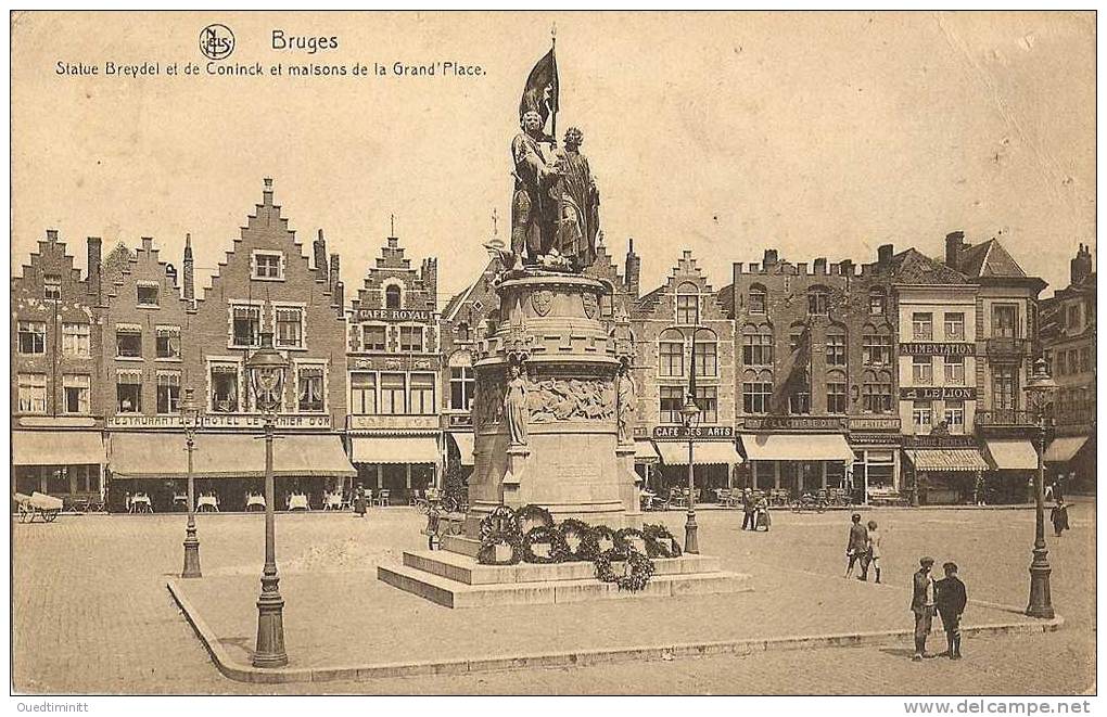Bruges.Statue Breydel Et De Coninck , Grand'place. - Brugge