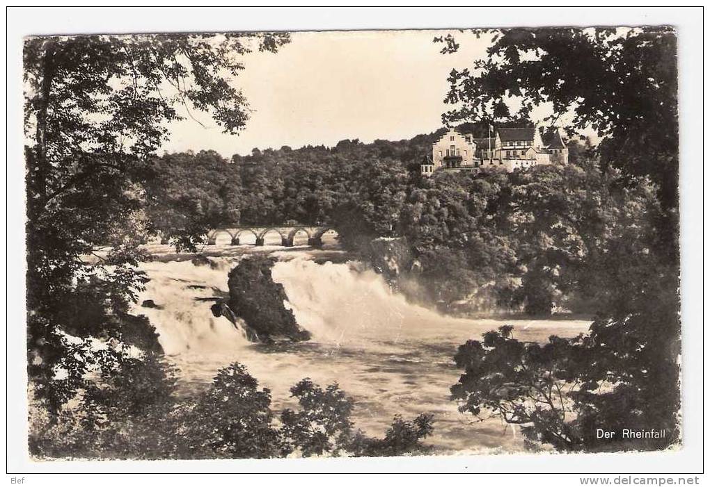 Der Rheinfall ( Schaffhouse , Suisse ) ; Schloss ; 1963 ; B/TB - Schaffhouse