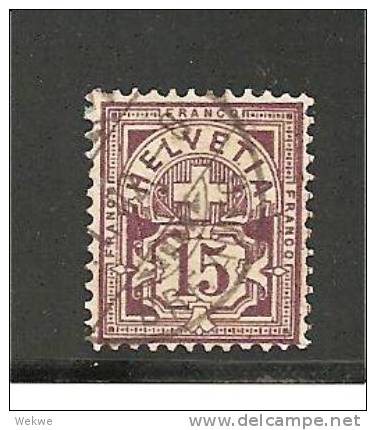 CH Mi.Nr. 57/  - SCHWEIZ  - (1882) 15 Rp - Oblitérés