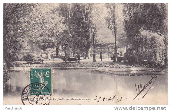 SEINE MARITIME.LE HAVRE.LE JARDIN SAINT ROCH Cp Coin Bas Gauche Plie - Square Saint-Roch