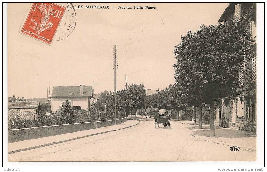 Les Mureaux : Rentrée Des Foins Avenue Félix Faure En 1909 (animée, Attelage). - Les Mureaux