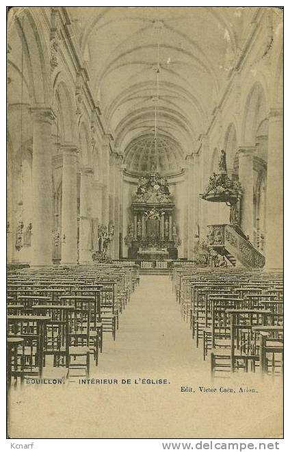 CP De BOUILLON " Intérieur De L'église " Avec Relais De MUNO . - Bouillon