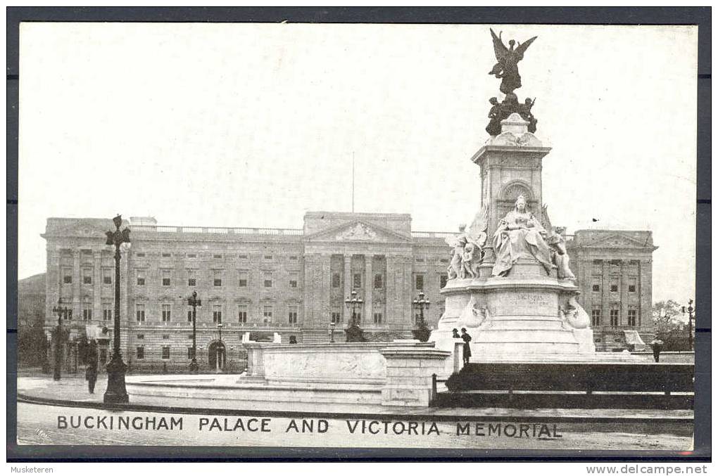 United Kingdom England London Buckingham Palace & Victoria Memorial Old Postcard Mint - Buckingham Palace