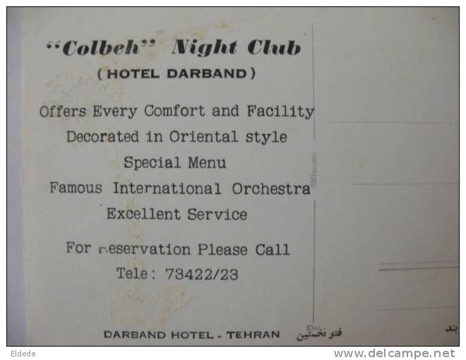 Teheran Tehran Darband Hotel With Advert For Night Club  " Colbeh " Pub Night Club - Iran