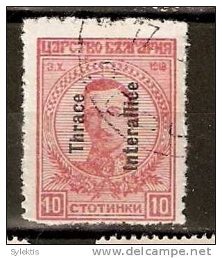 GREECE THRACE BULGARIAN STAMPS OV. THRACE INTERALLIEE 10ct USED - Thrace