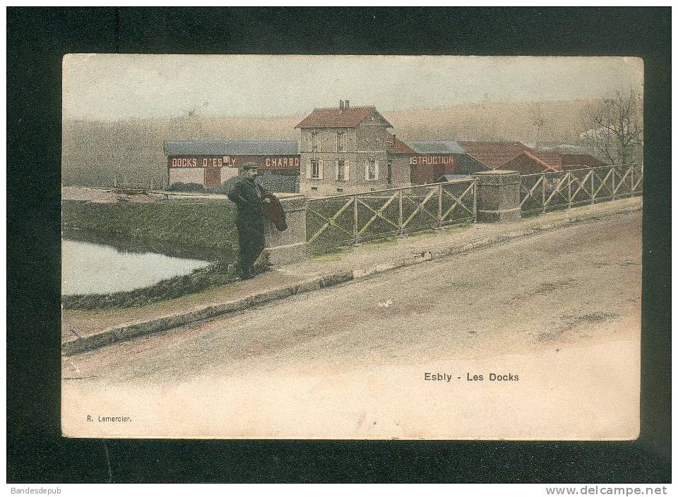 Esbly (77) - Les Docks ( Animée Canal Charbon R. LEMERCIER Voyagé En 1909) - Esbly