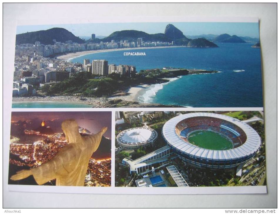 BRESIL -BRASIL- RIO DE JANEIRO -RJ- COPACABANA - TIMBRES SUR LA MANICURE -CHRIST THE REDEEMER-MARACANA STADIUM - Copacabana