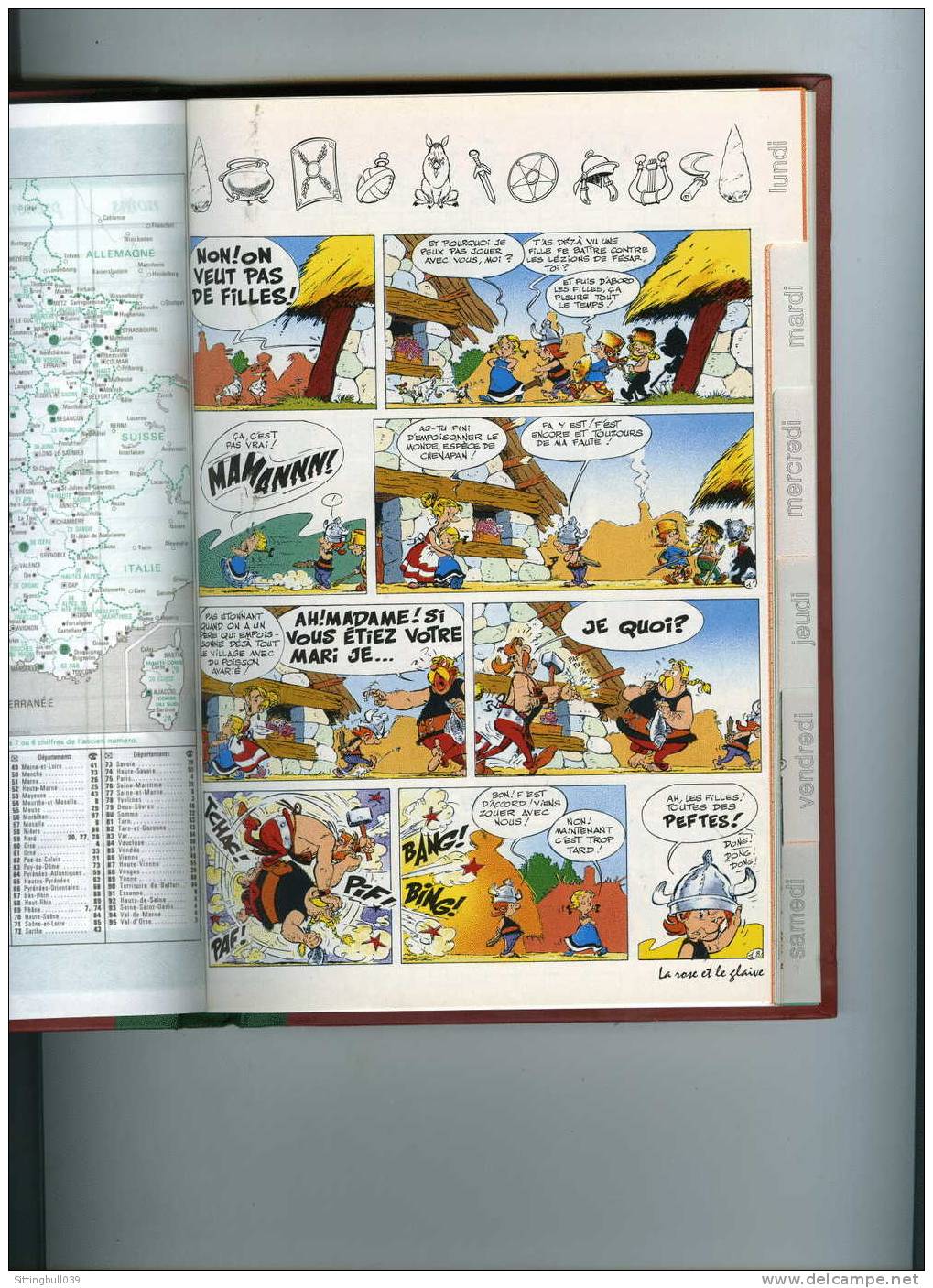 ASTERIX. AGENDA DE TEXTES 1992/93 AVEC 2 PLANCHES BD POUR CHAQUE JOUR DE LA SEMAINE.OBERTHUR/Ed. A-R./GOSCINNY-UDERZO - Astérix