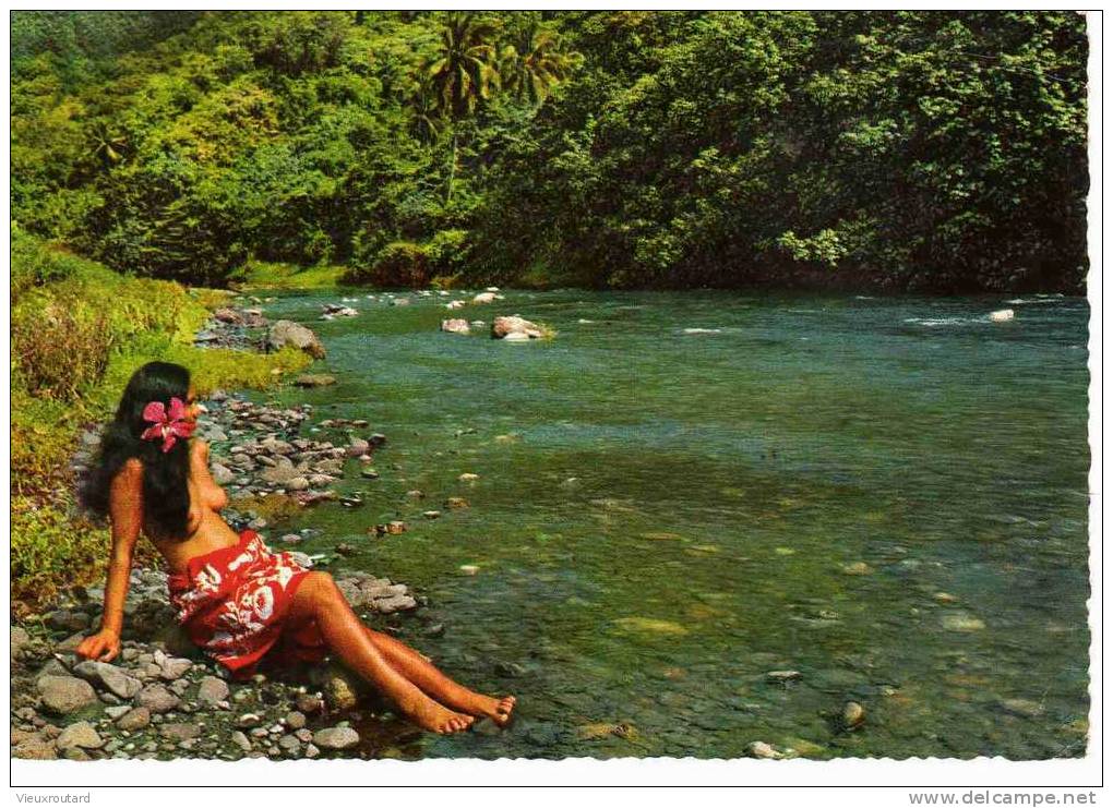 CPSM. TAHITI. ILE AUX QUARANTE REVIERES. DENTELLEE - Tahiti