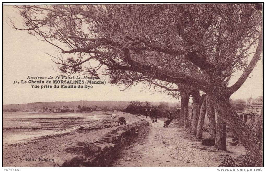 Le Chemin De Morsalines Vue Prise Du Moulin Du Dyo - Saint Vaast La Hougue