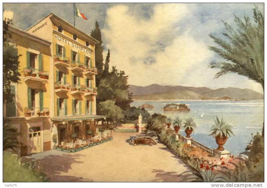 Hotels Restaurants - Hotel Simplon - Illustration - Lac Majeur - Hotels & Restaurants