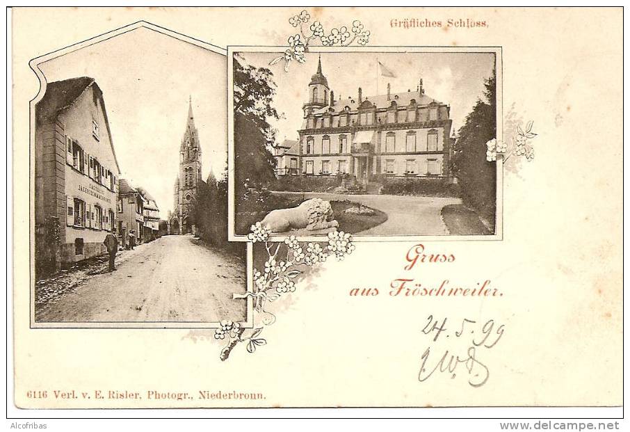 67 CPA Froeschwiller Froschwiller Gruss Chateau Et Restaurant Au Rendez Vous Des Chasseurs - Sonstige & Ohne Zuordnung