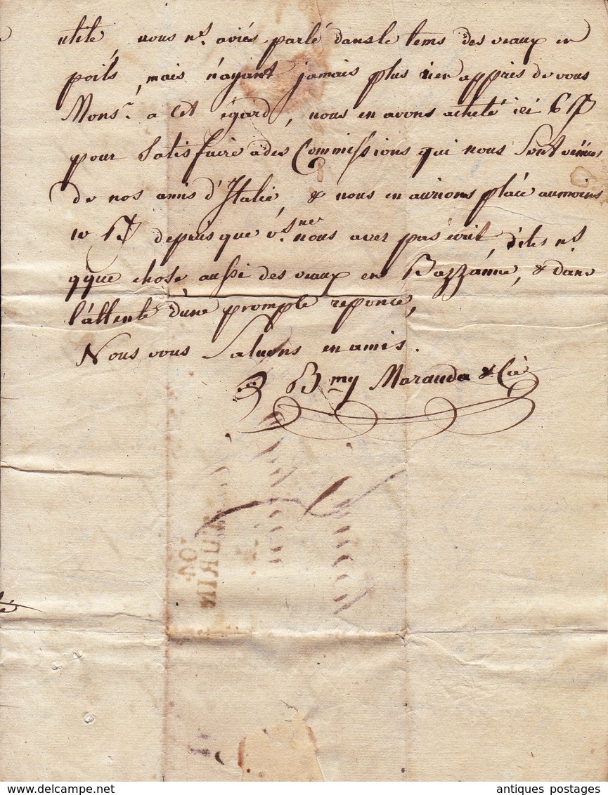 Lettre Torino Département Conquis 104 Turin Annecy Italie Pô 1810