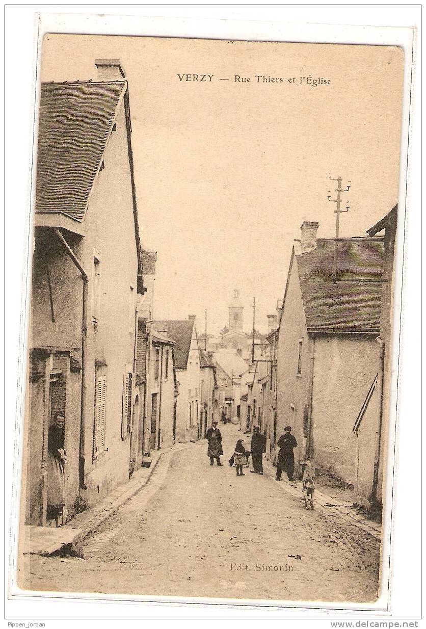 51 VERZY  **rue De Thiers Et L'Eglise  ** - Verzy