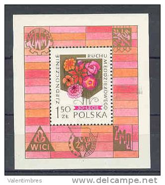 Pologne  Poland Polen Polska  BF ** YT  78 Mouvement Jeunesse . Fleurs - Blocs & Hojas