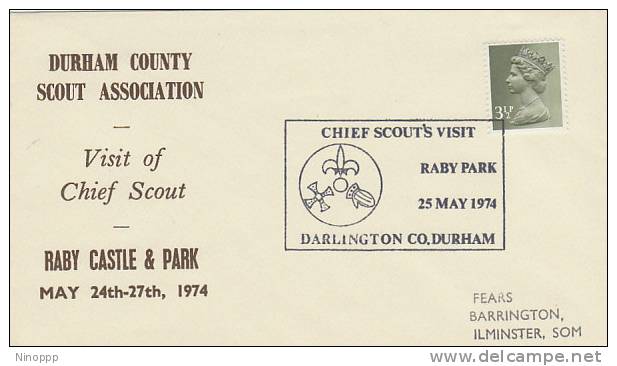 Great Britain-1974 Durham County Scout Association,Visit Of Chief Scout Souvenir Cover - Other & Unclassified