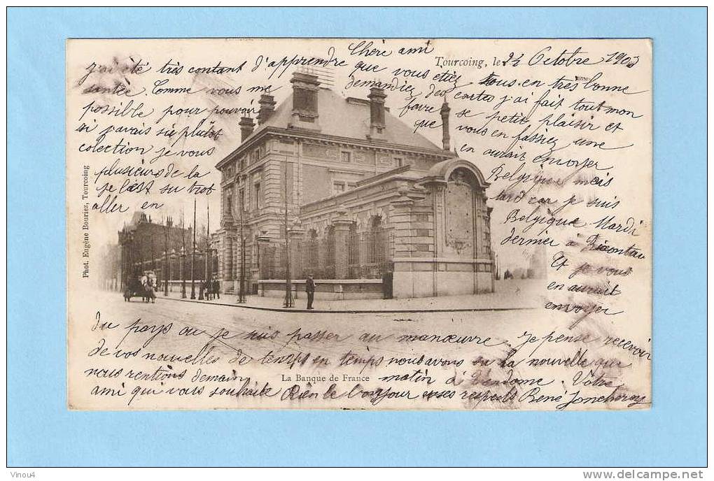 CPA - Tourcoing - La Banque De France - 59- Nord - Banche