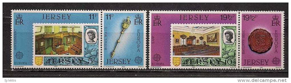 GREAT BRITAIN JERSEY 1983 EUROPA CEPT SET MNH - 1983