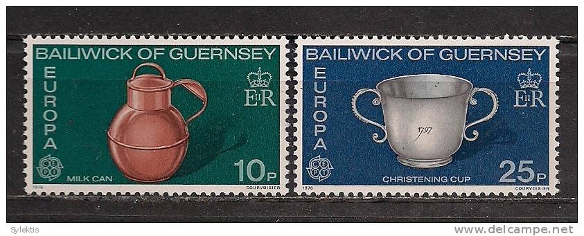 GREAT BRITAIN GUERNSEY 1976 EUROPA CEPT SET MNH - 1976