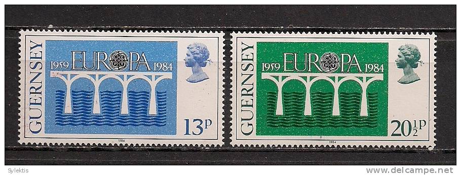 GREAT BRITAIN GUERNSEY 1984 EUROPA CEPT SET MNH - 1984