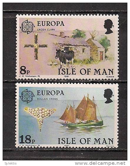 GREAT BRITAIN INSEL OF MAN 1981 EUROPA CEPT SET MNH - 1981