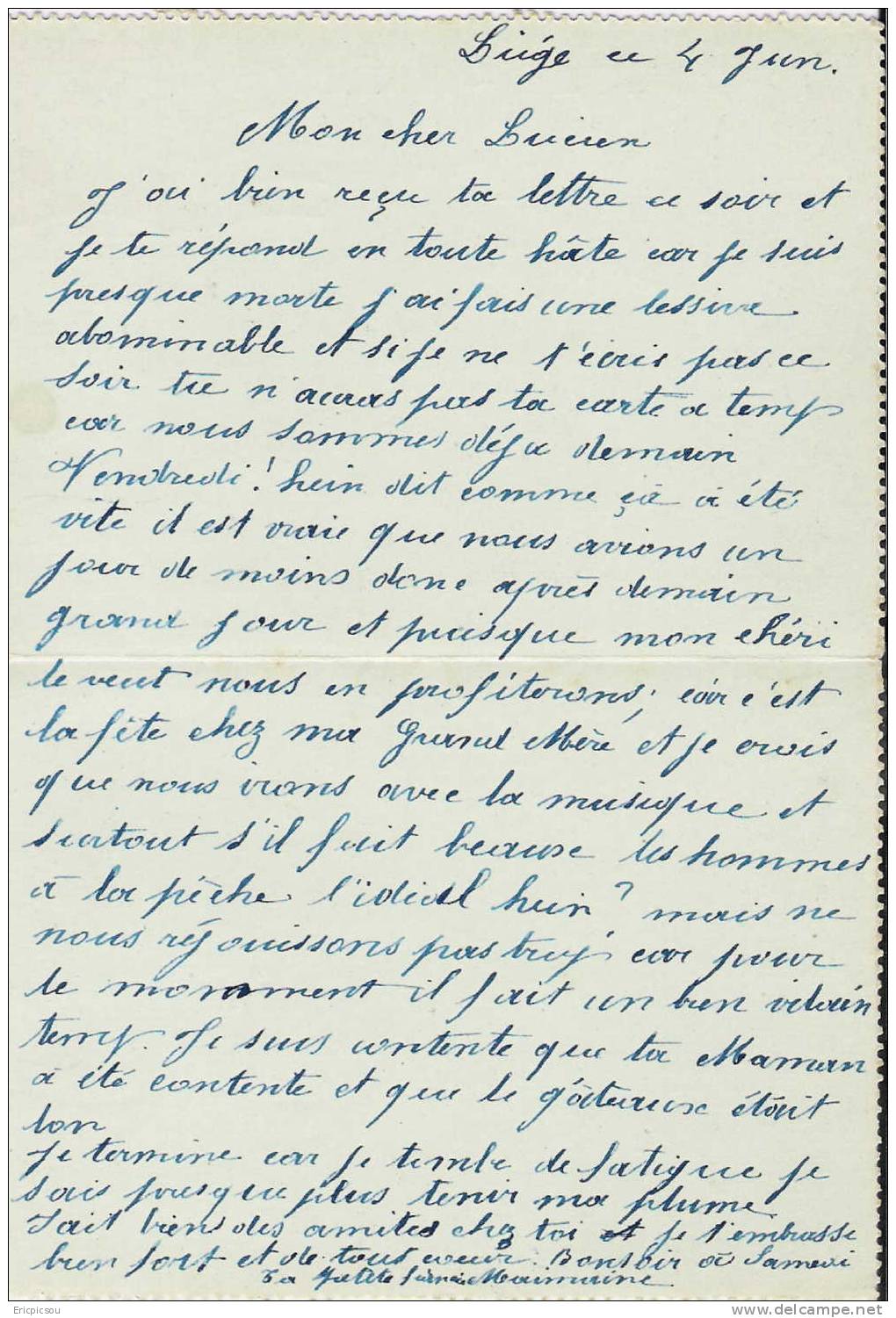 Pellens LIEGE 1 ( Cachet Bilingue ) 05/06/1914 Vers SOIGNIES ( Etat Superbe!! ) - Letter-Cards