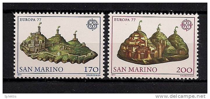 SAN MAPINO 1977 EUROPA CEPT SET MNH - 1977