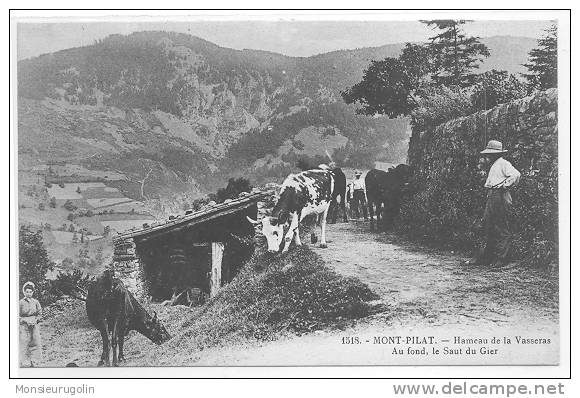 42 )) MONT PILAT, HAMEAU DE LA VASSERAS, Au Fond, Le Saut Du Gier, N° 1518, ANIMEE - Mont Pilat