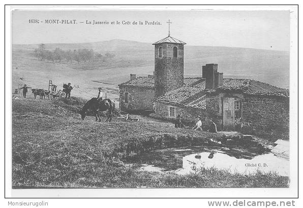 42 )) MONT PILAT, La Jasserie Et Le Crêt De La Perdrix, N° 1638 C.D. Edit, ANIMEE - Mont Pilat