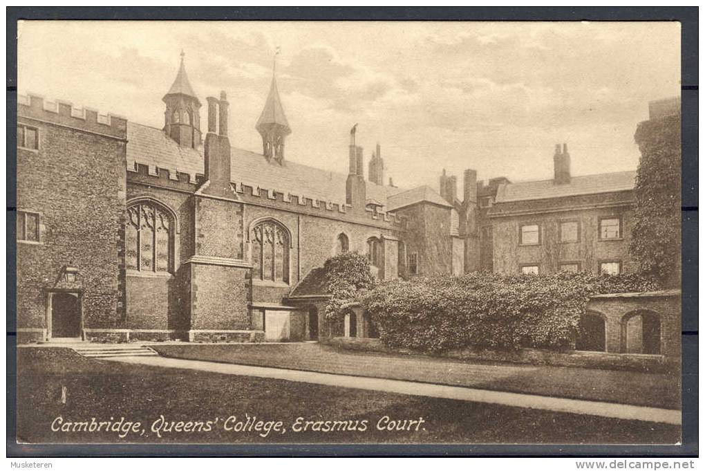 United Kingdom England Cambridgeshire Cambridge Queen´s College Erasmus Court Old Postcard Mint - Cambridge