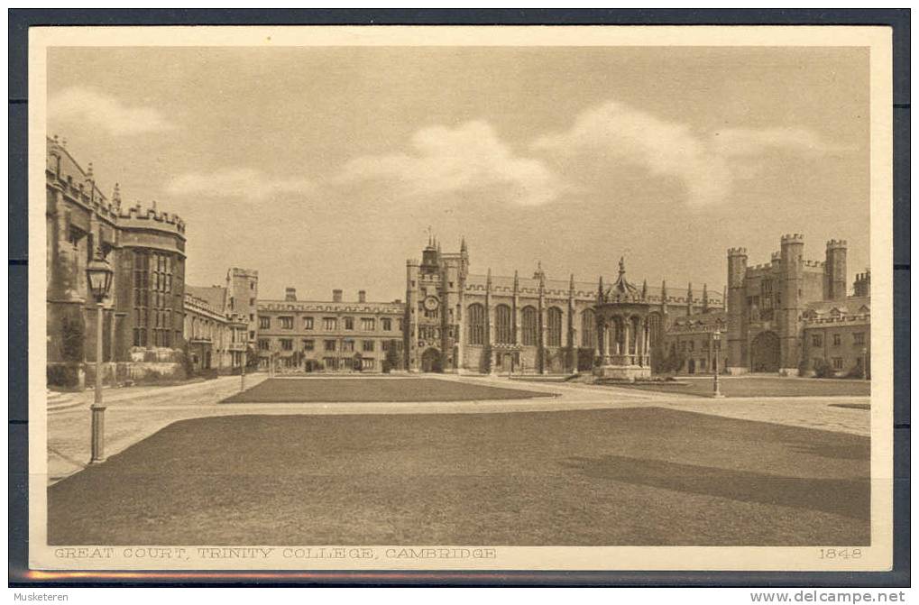 United Kingdom England Cambridgeshire Great Court Trinity College Cambridge Severs Old Postcard Mint - Cambridge